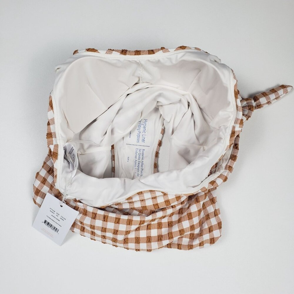 Andie Swim The Mandalay One Piece Women's Size XS Gingham Sparrow Seersucker NWT - Picture 12 of 16